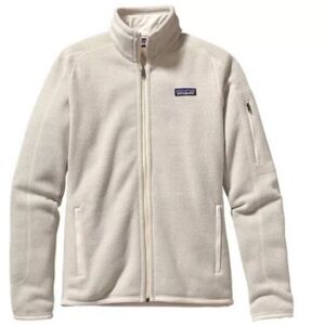 PATAGONIA Women's Better Sweater Fleece Full Zip Jacket Cream Color Size Small